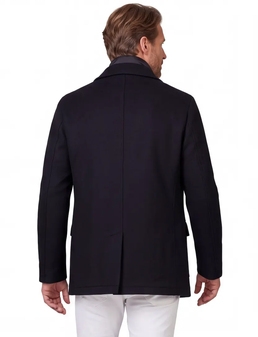 Pierre Cardin winterjas zwart PC-Colyn zonder capuchon