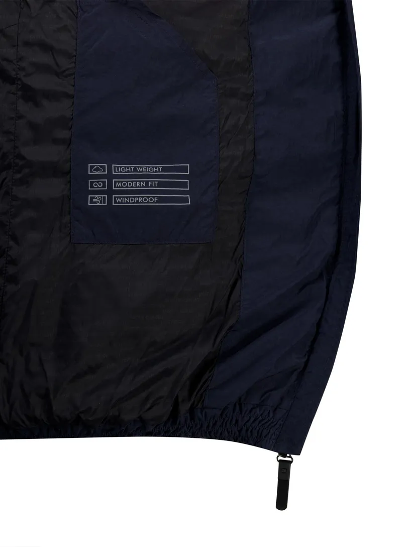 Pierre Cardin winterjas navy gewatteerd capuchon polyamide
