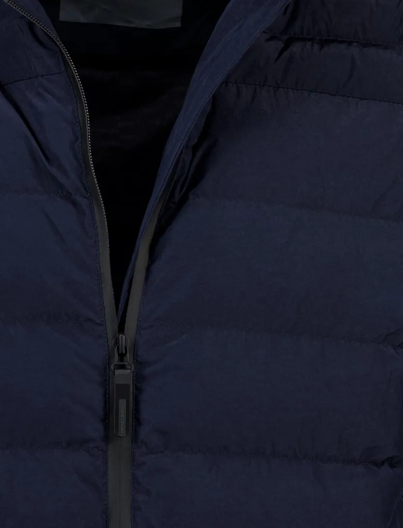 Pierre Cardin winterjas navy gewatteerd capuchon polyamide