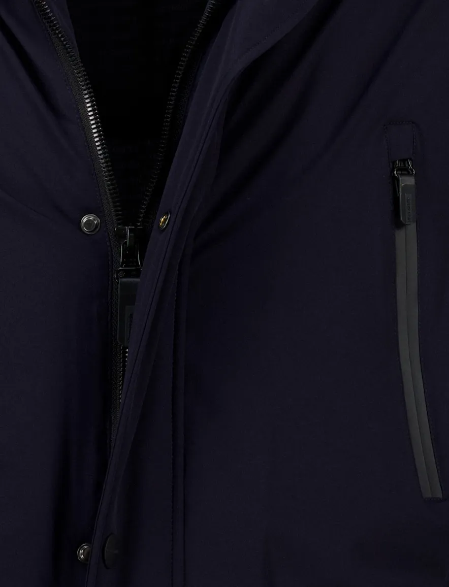 Pierre Cardin winterjas navy zakken effen