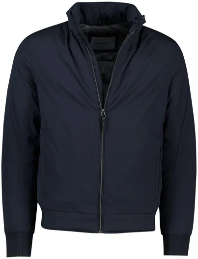 Pierre Cardin Pierre Cardin winterjas blauw waterdicht hoge hals effen