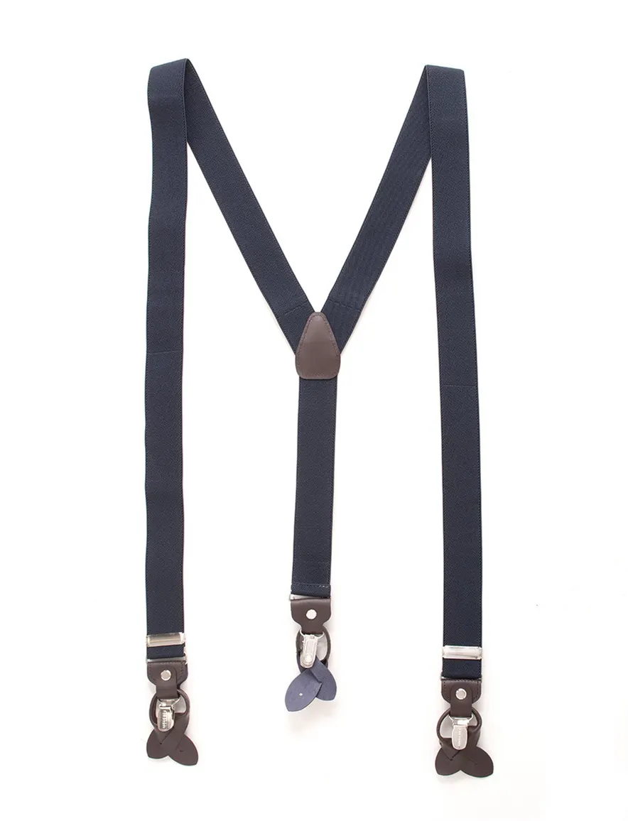 Tresanti bretels donkerblauw effen