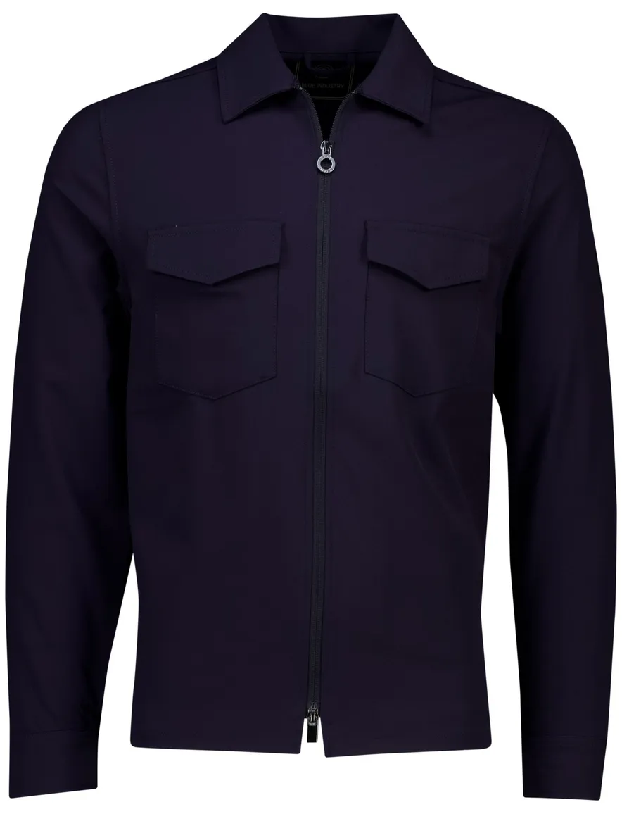 Blue Industry overshirt donkerblauw