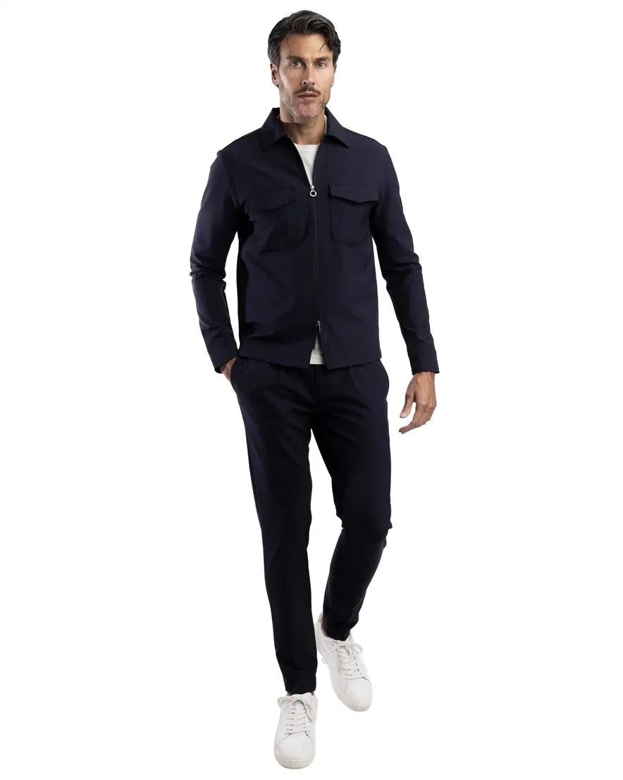 Blue Industry overshirt donkerblauw