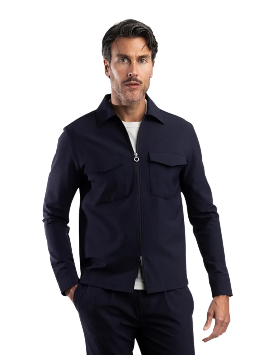 Blue Industry overshirt donkerblauw