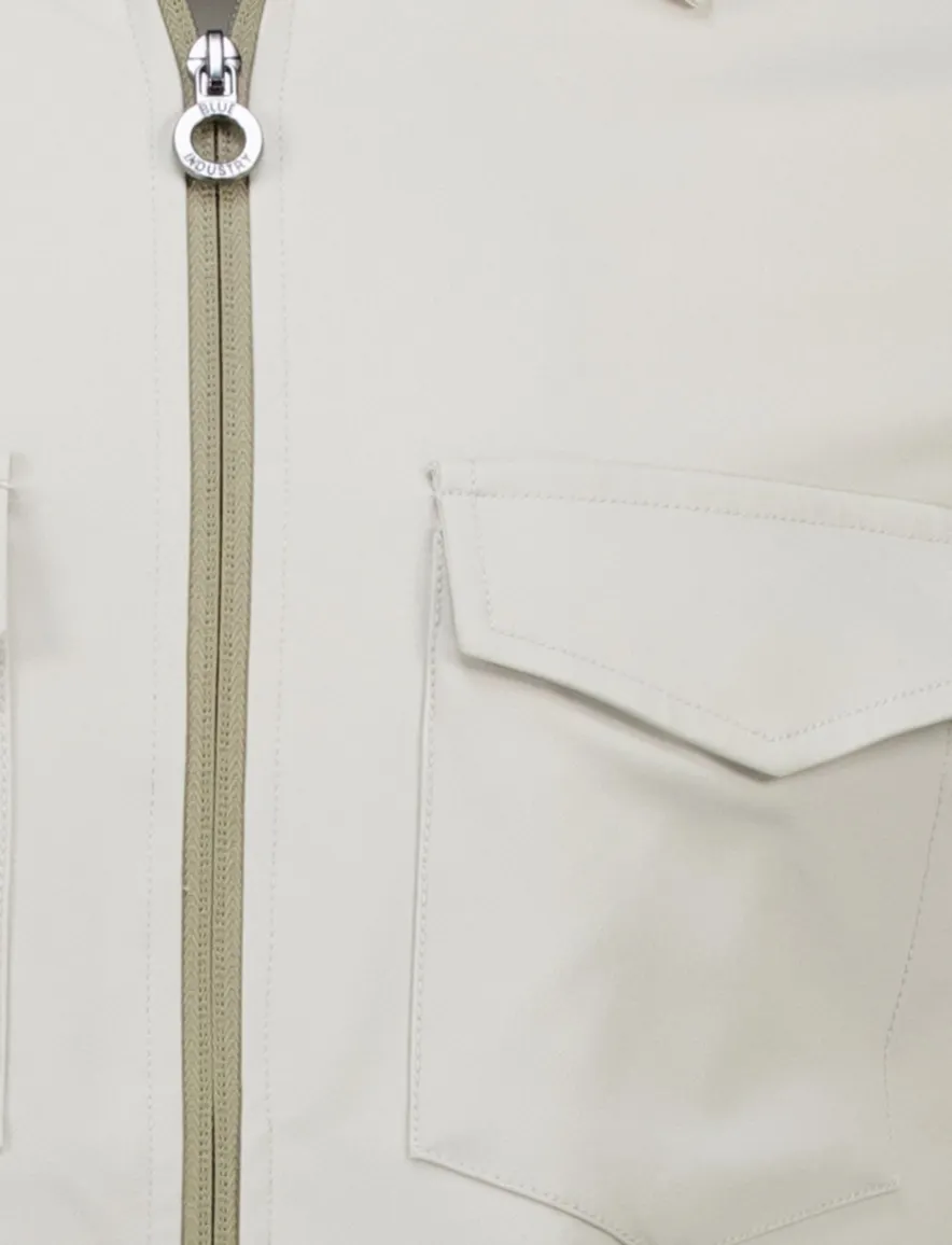 Blue Industry overshirt beige