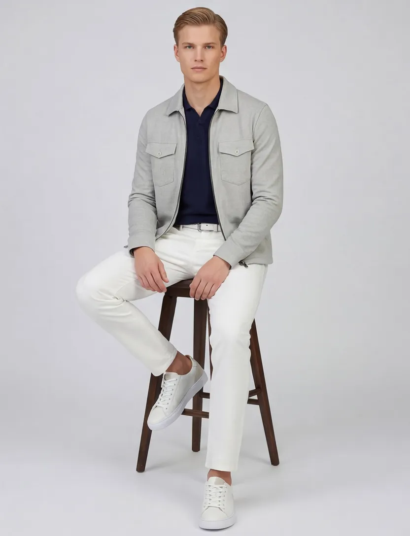 Blue Industry overshirt grijs
