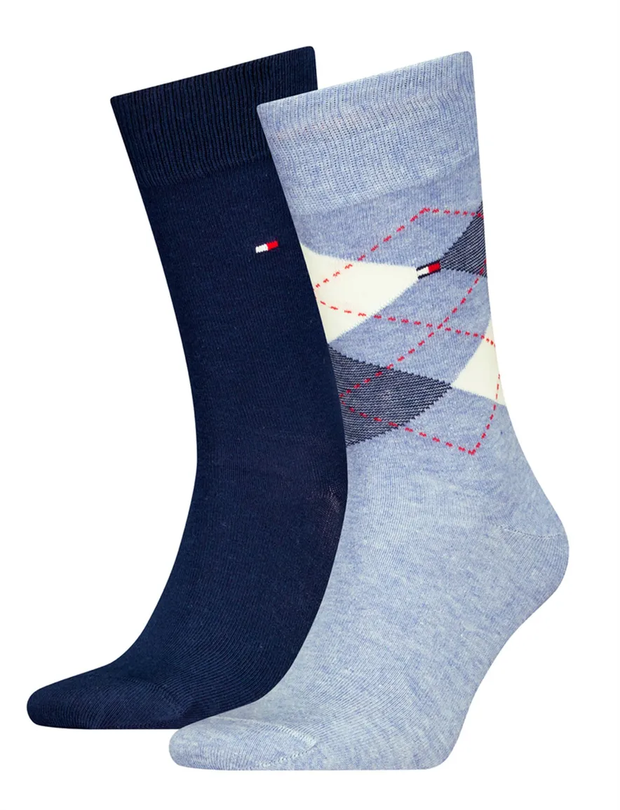Tommy Hilfiger sokken 2-pack lichtblauw