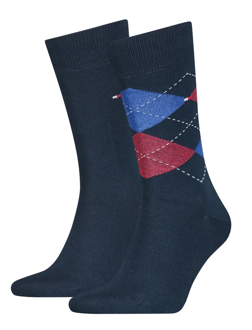 Tommy Hilfiger geruite sokken 2-pack original