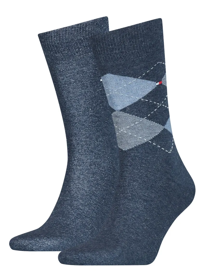 Tommy Hilfiger sokken 2-pack jeans blauw