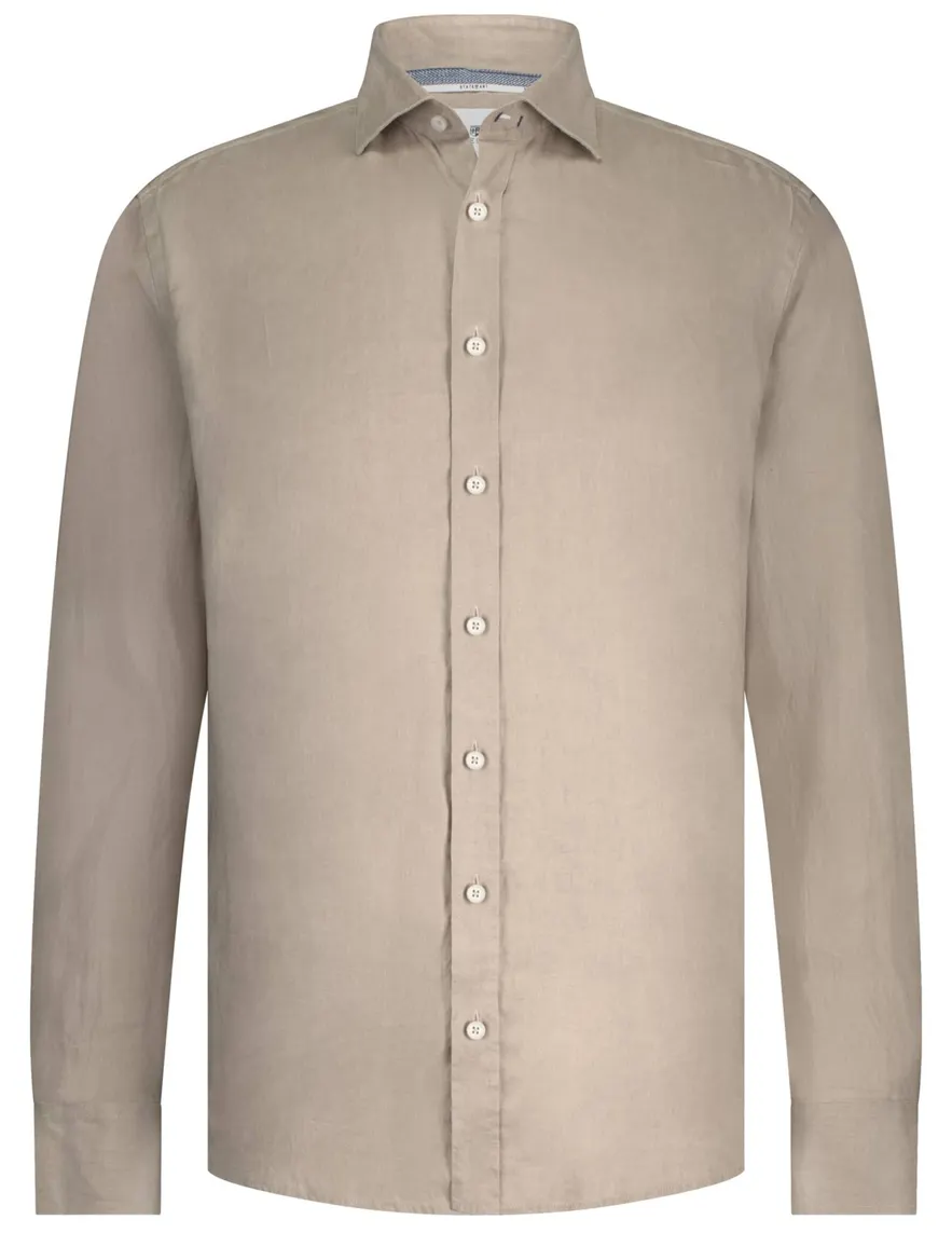 State of Art regular fit overhemd beige linnen