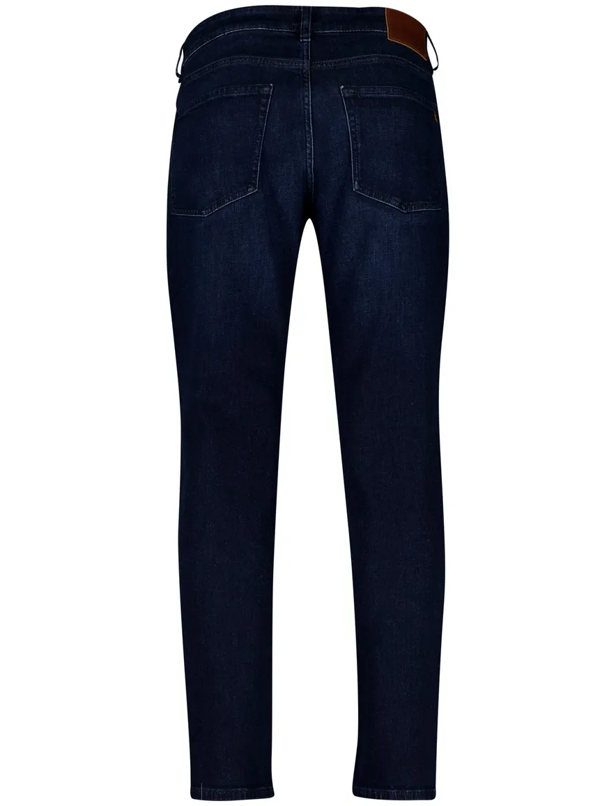 Boss orange denim normale fit jeans donkerblauw effen