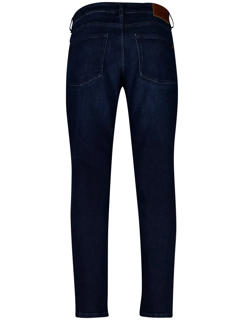 denim Boss orange jeans 5 pocket blauw effen