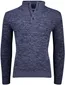 Fynch Hatton Buttoned Troyer trui navy knitted