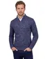 Fynch Hatton Buttoned Troyer trui navy knitted