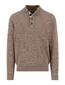 Fynch Hatton Buttoned Troyer trui bruin knitted