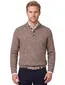 Fynch Hatton Buttoned Troyer trui bruin knitted