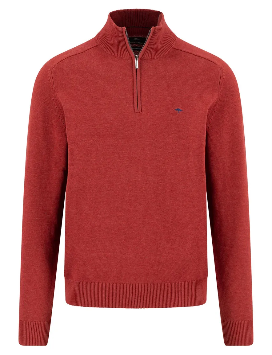 Fynch Hatton Troyer-zip rood katoen