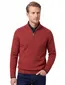 Fynch Hatton Troyer-zip rood katoen effen