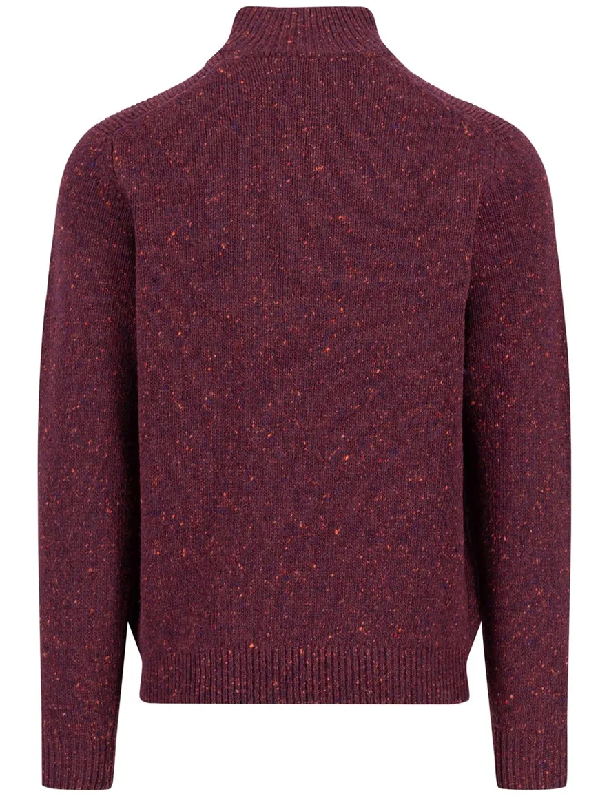 Fynch Hatton gebreide half zip trui rood