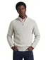 Fynch Hatton gebreide half zip trui grijs
