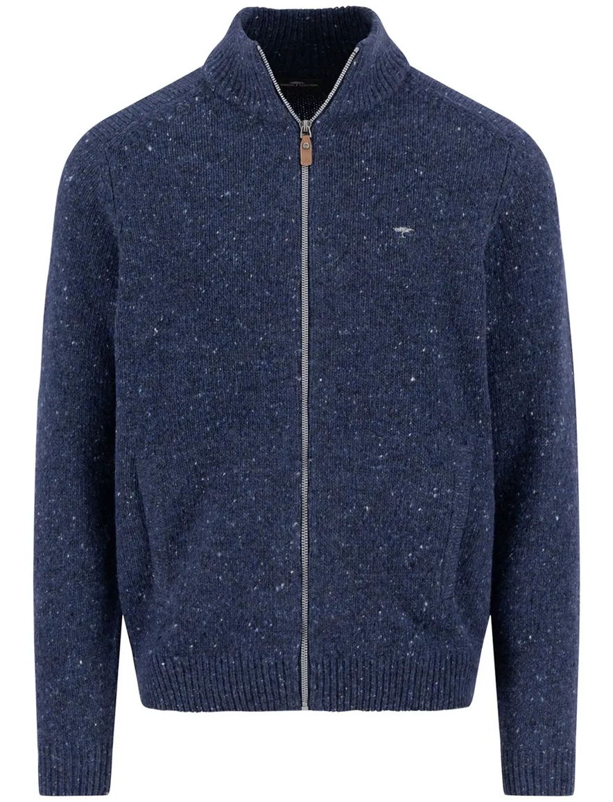 Fynch Hatton vest gebreid wol blauw