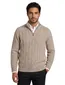 Half zip kabeltrui Fynch Hatton grijs wol