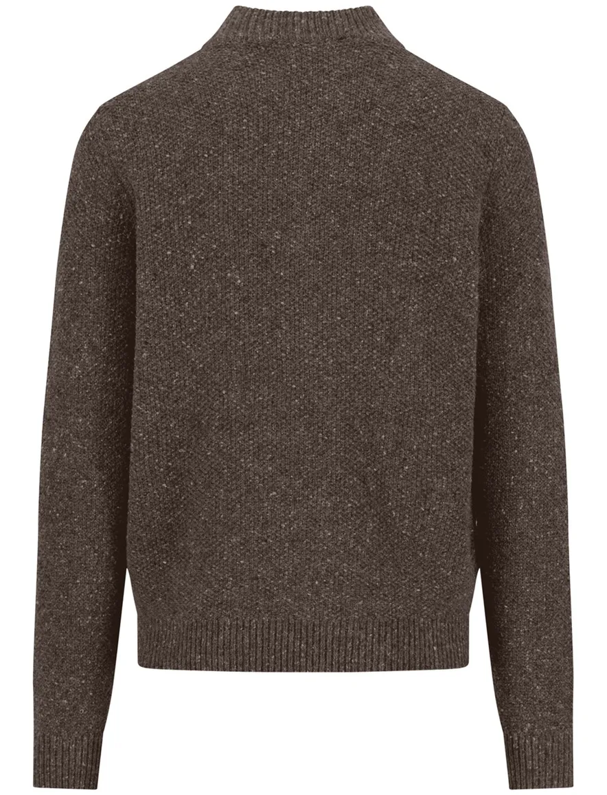 Fynch-Hatton trui half zip bruin