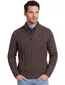 Half zip kabeltrui Fynch Hatton grijs bruin