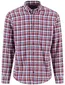 Fynch-Hatton overhemd ml 5 flannel rood blauw