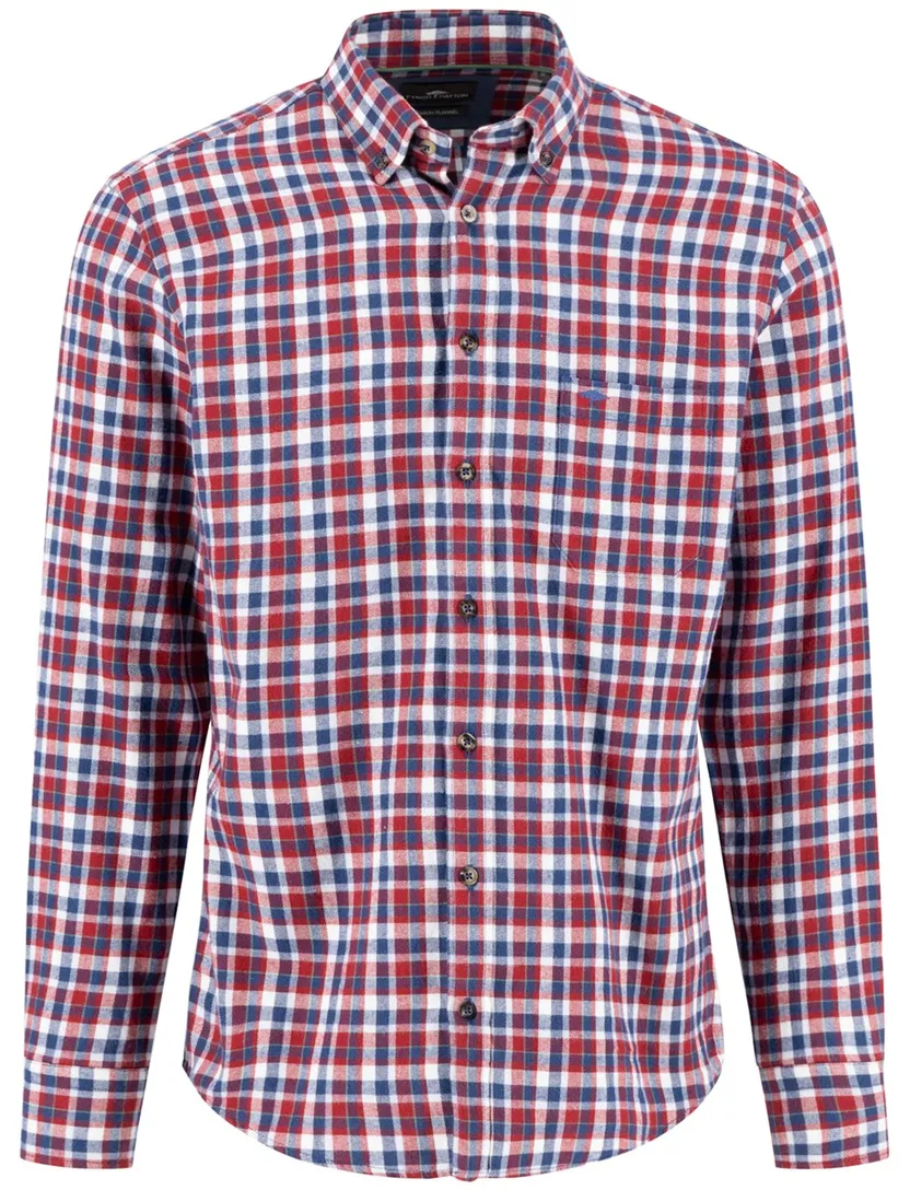 Overhemd Fynch Hatton rood flanel