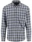 Fynch Hatton overhemd geruit flanel blauw