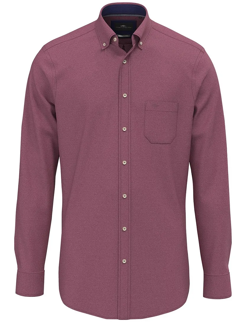 Overhemd Fynch Hatton deep merlot flanel