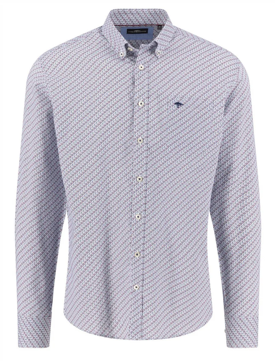casual overhemd blauw Fynch Hatton