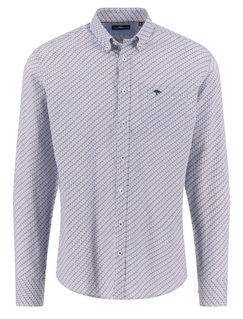 casual overhemd Fynch Hatton blauw