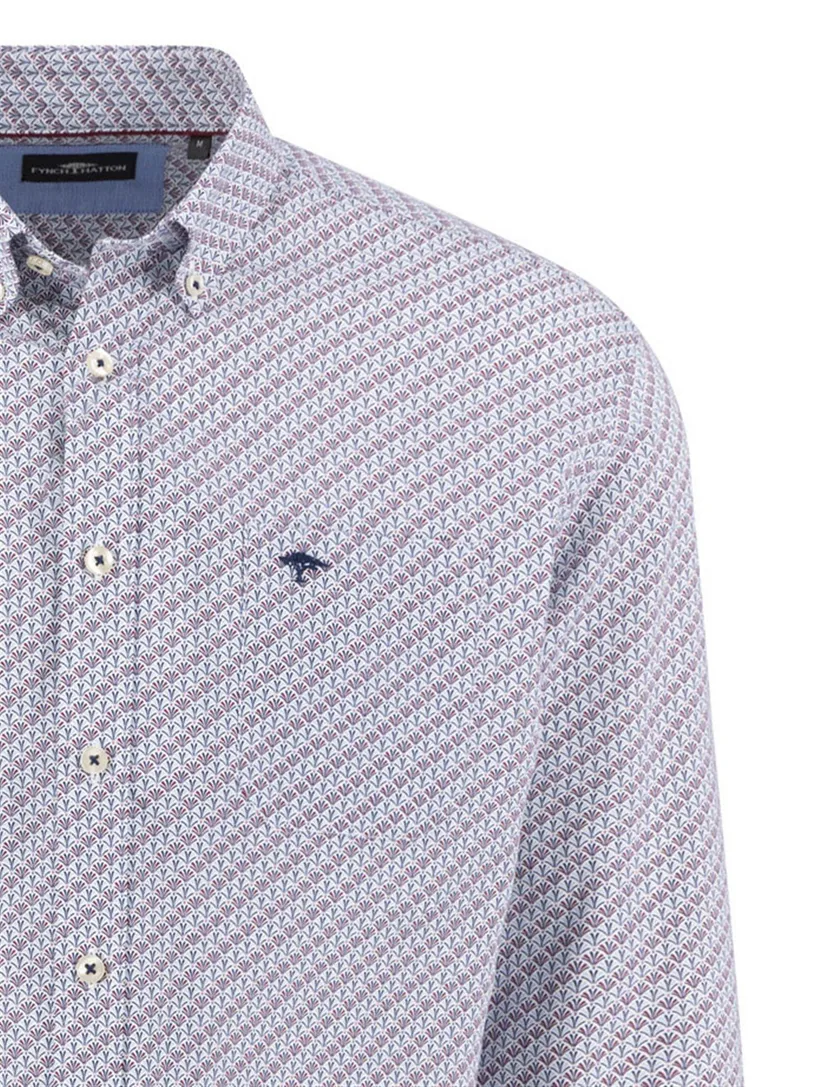 casual overhemd Fynch Hatton blauw