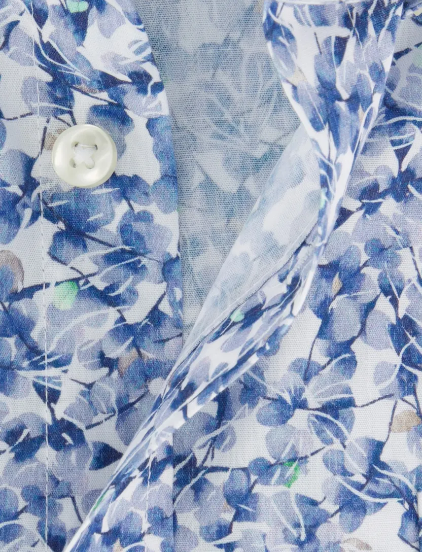 Fynch Hatton overhemd blauw bloemenprint