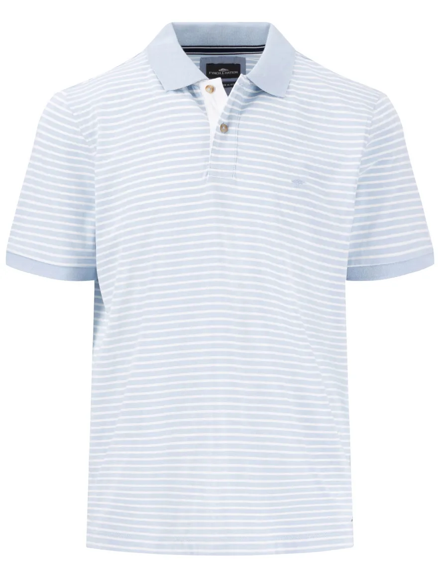 poloshirt korte mouw lichtblauw Fynch Hatton