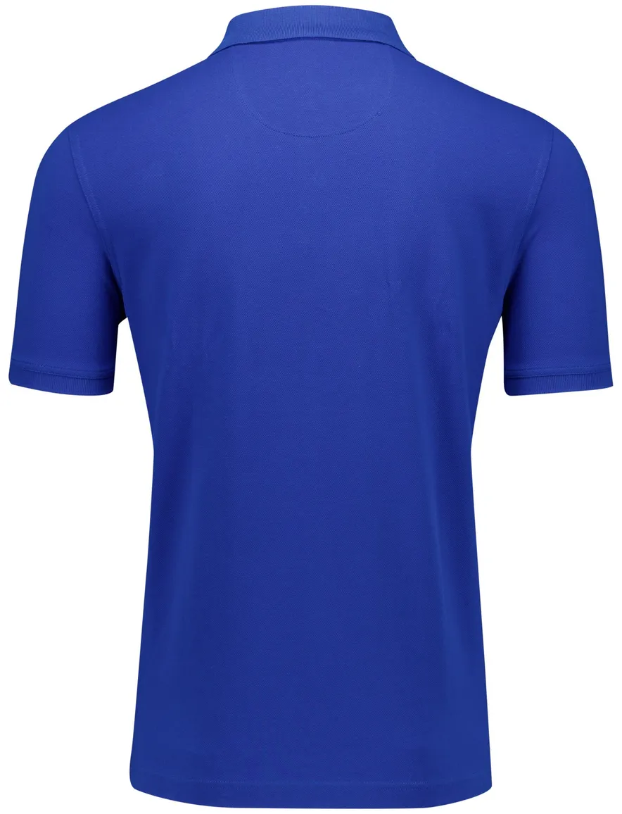 Fynch-Hatton polo-shirt blauw korte mouw