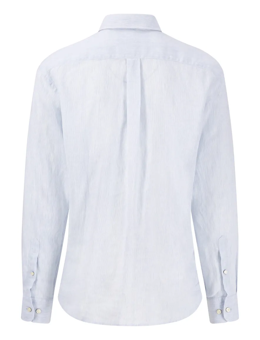 Fynch-Hatton overhemd lichtblauw Linen Fine Stripe