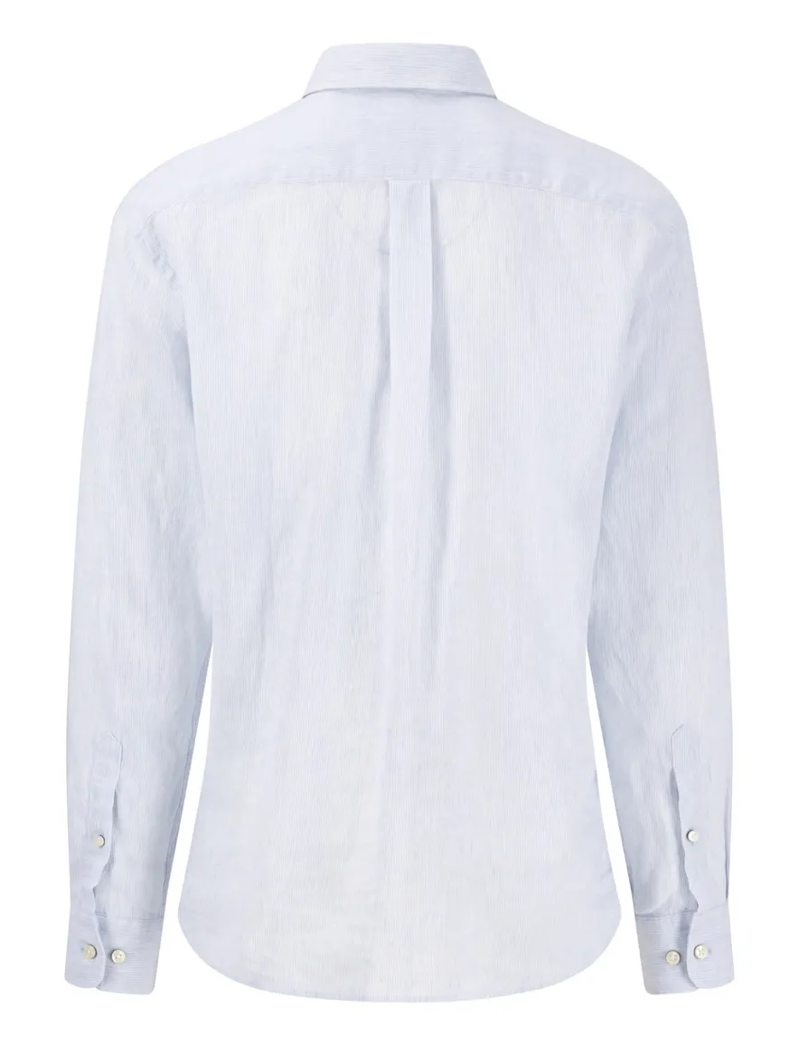 Fynch-Hatton overhemd lichtblauw Linen Fine Stripe