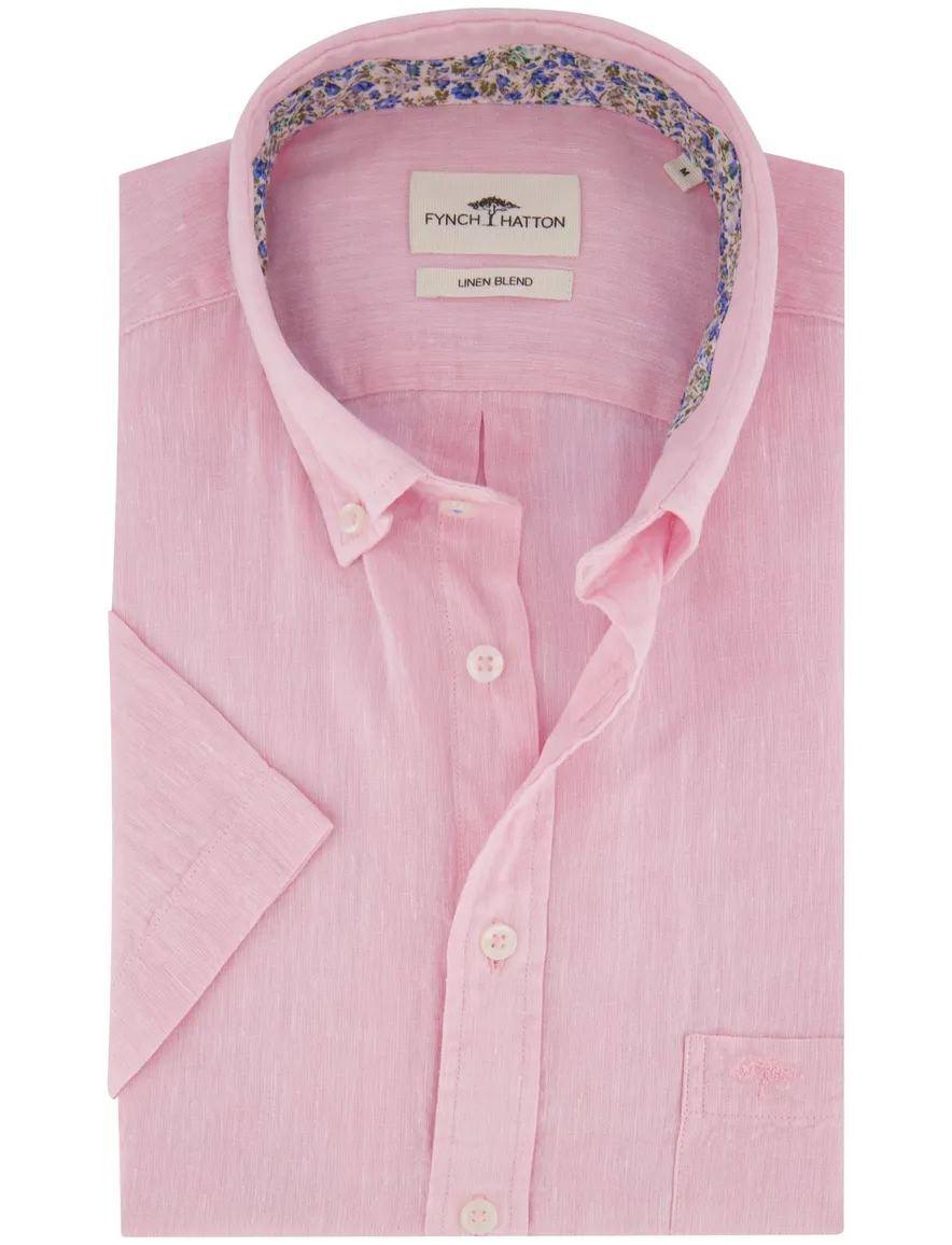 Fynch Hatton overhemd linnen roze