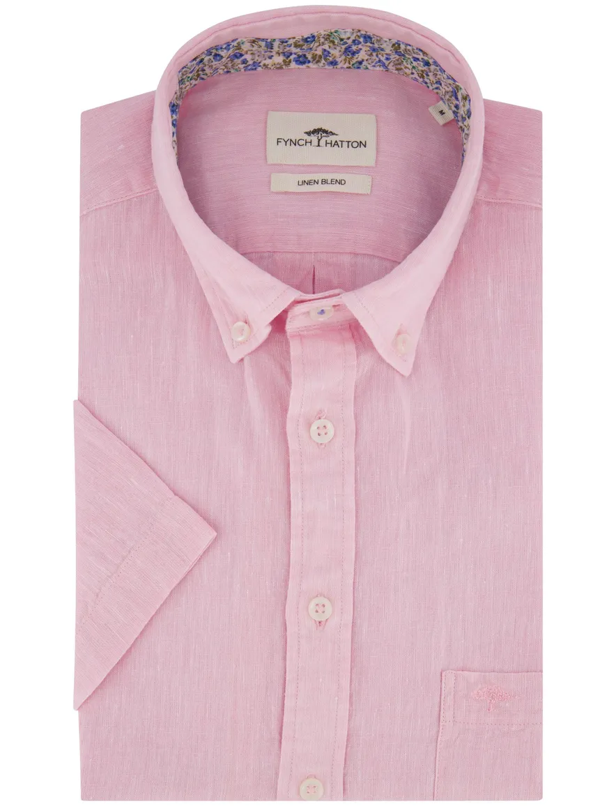 Fynch Hatton overhemd linnen roze