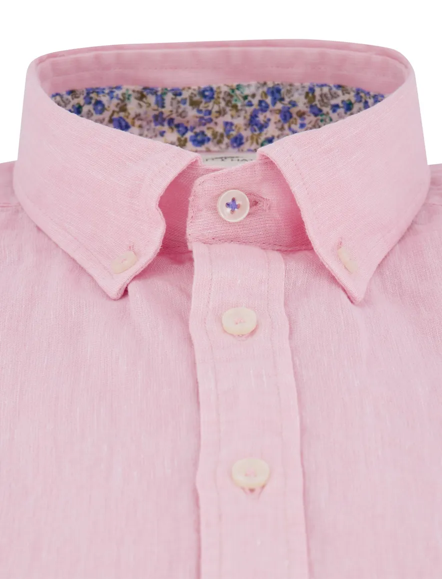 Fynch Hatton overhemd linnen roze