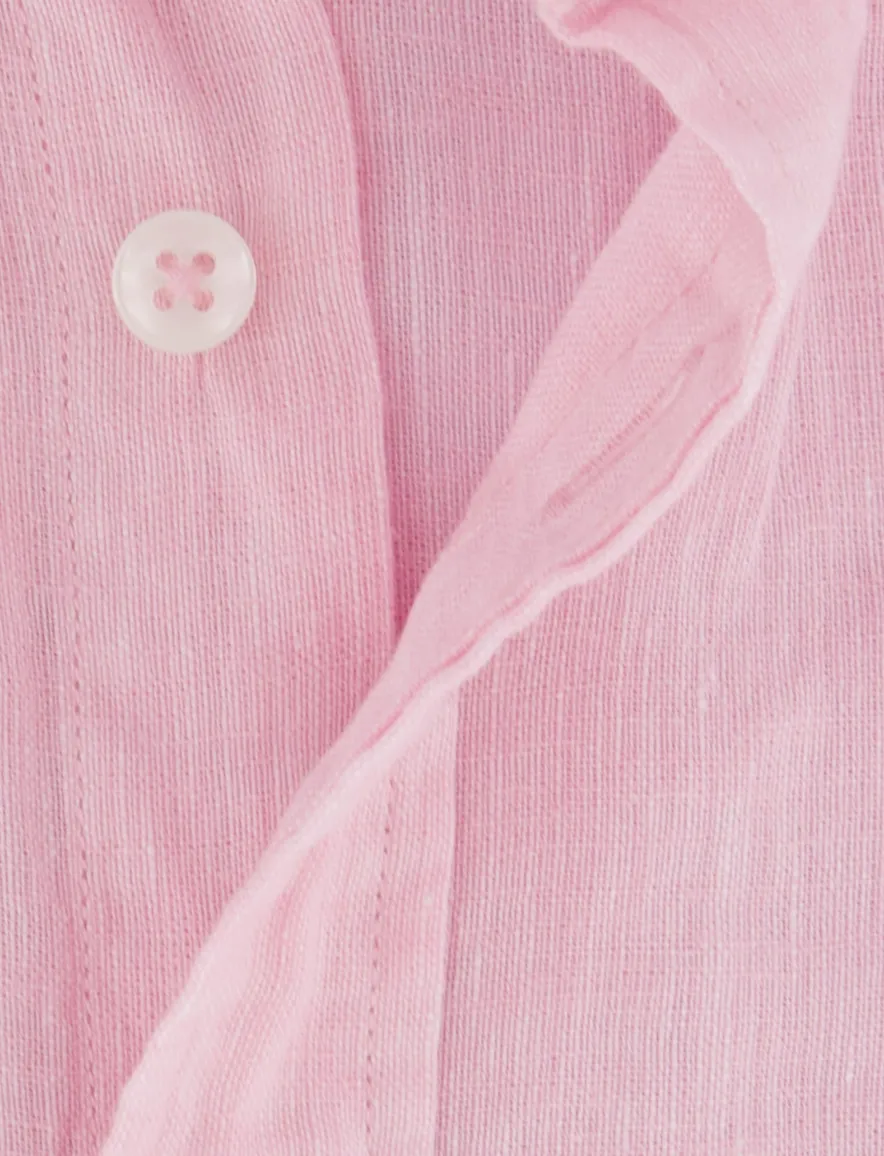Fynch Hatton overhemd linnen roze