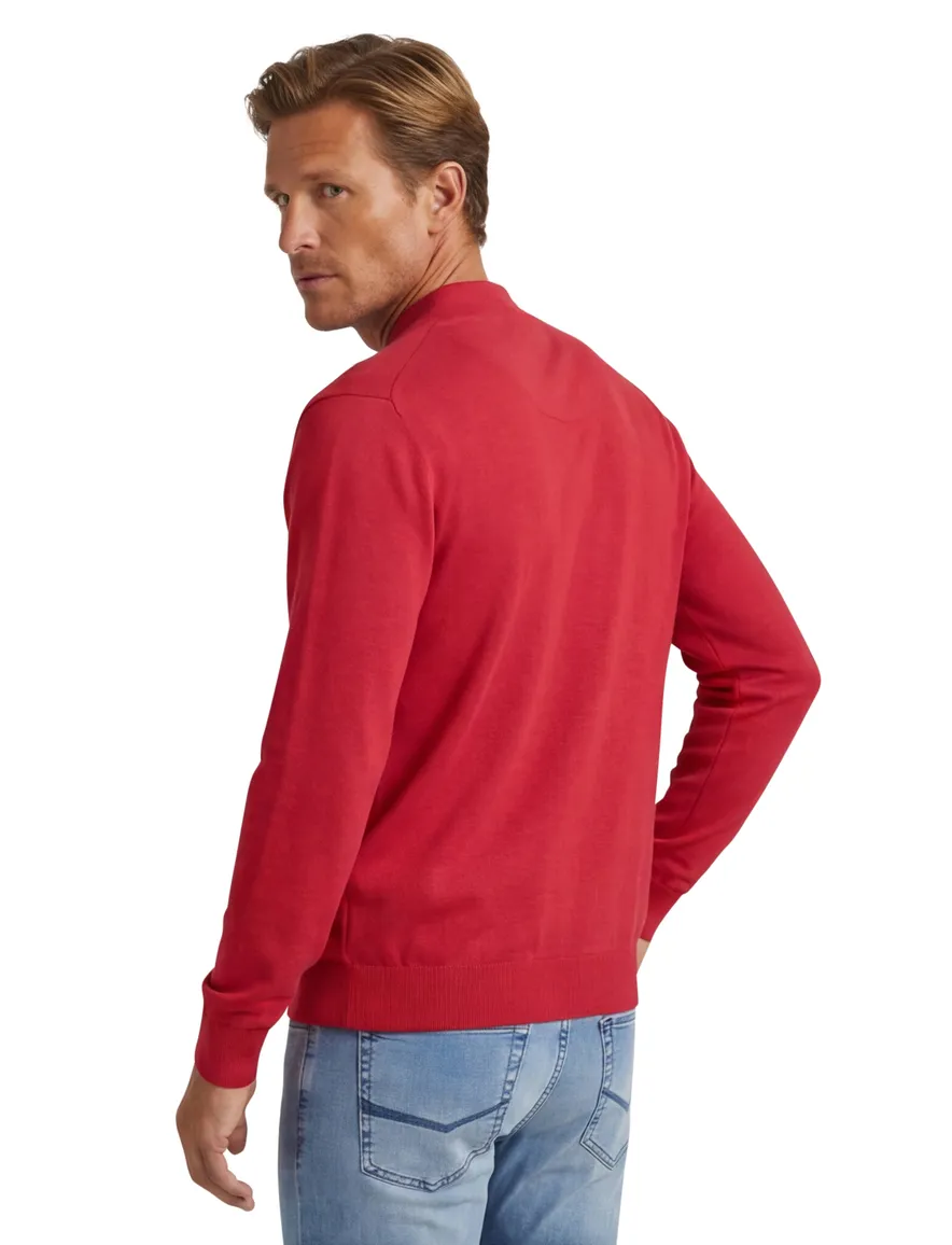 Fynch-Hatton vest rood effen Cardigan College