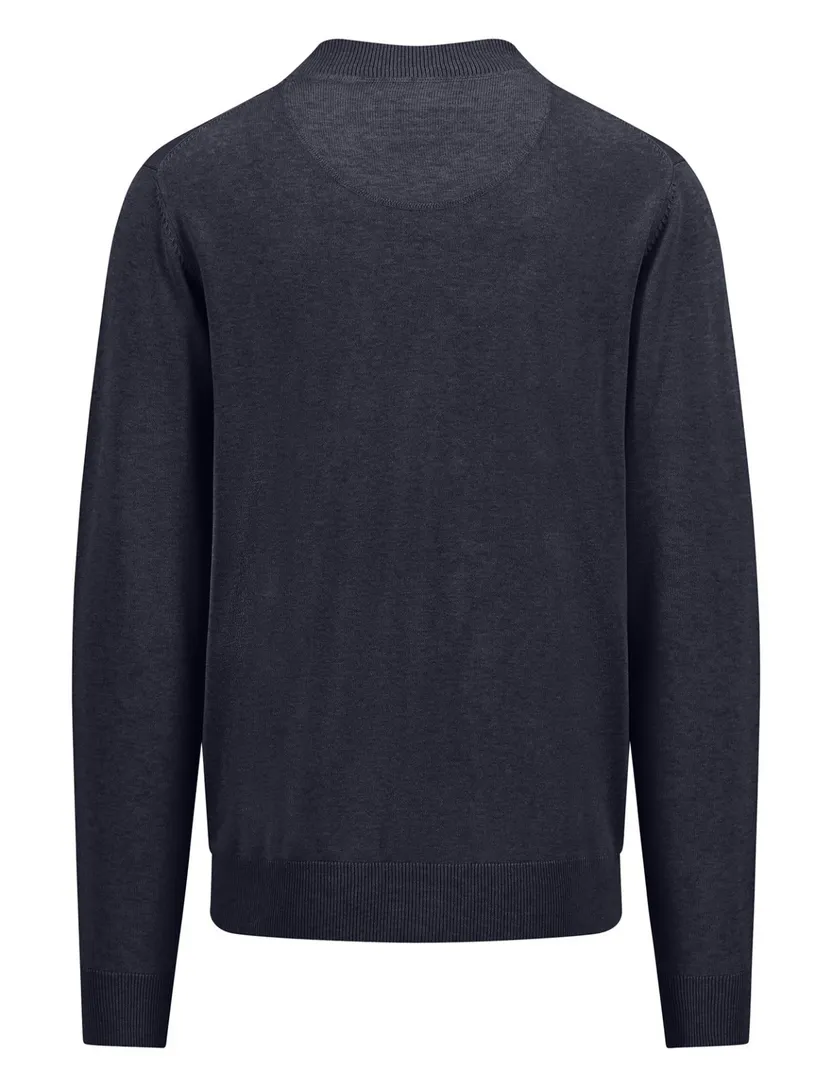 katoenen Fynch-Hatton vest donkerblauw effen