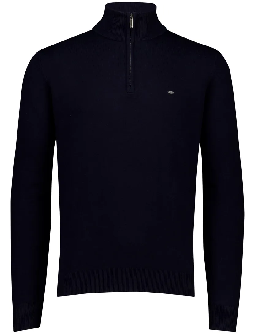 Fynch Hatton half zip trui donkerblauw