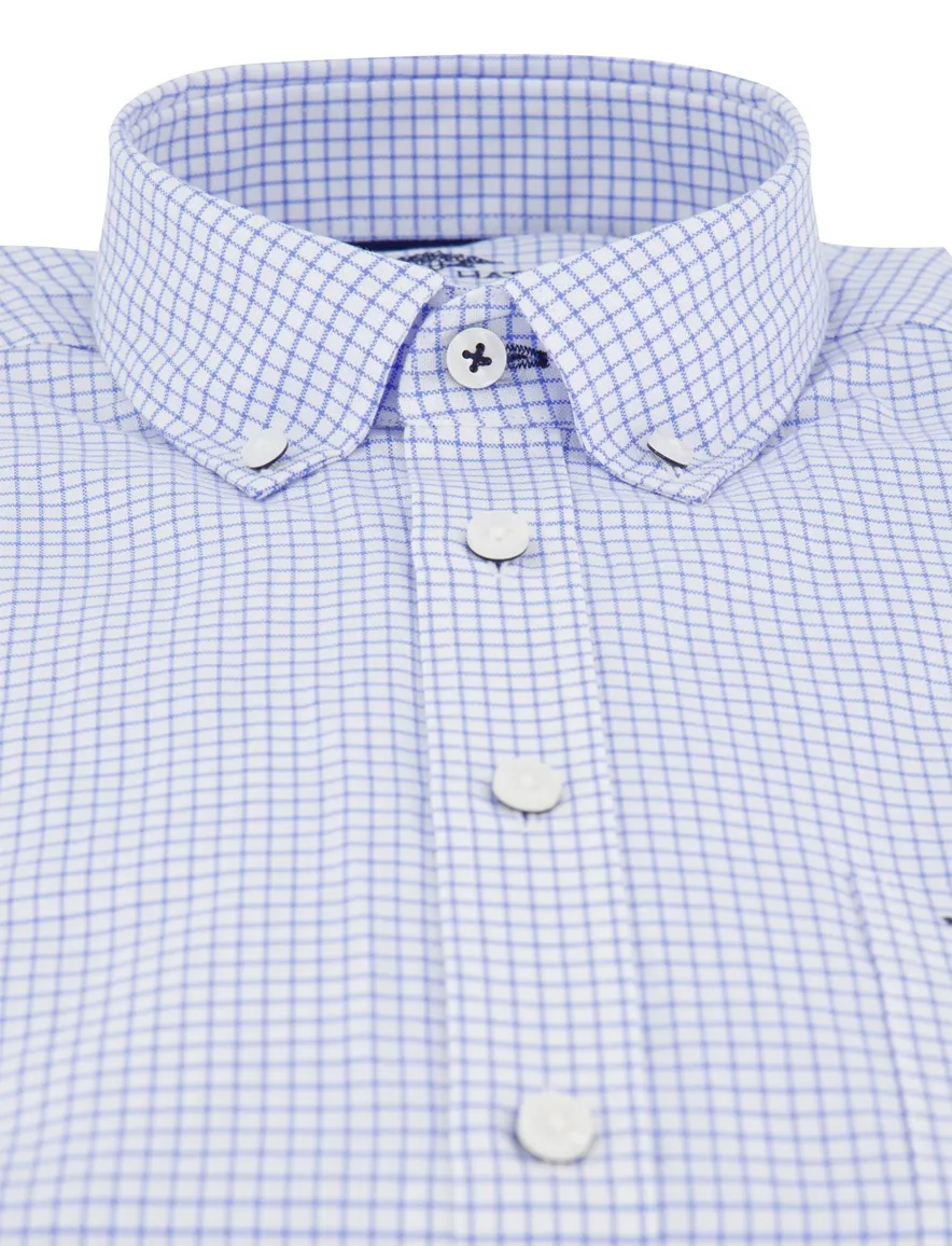 Fynch Hatton Supersoft Oxford overhemd wit geprint