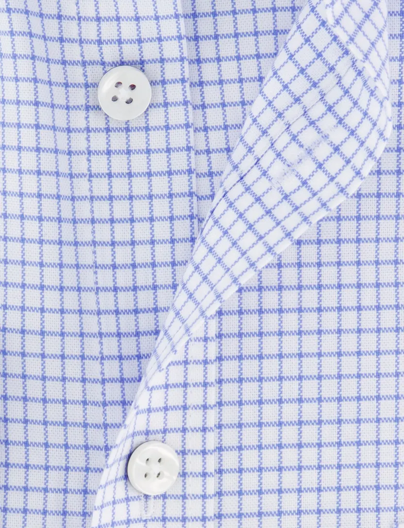 Fynch Hatton Supersoft Oxford overhemd wit geruit button-down